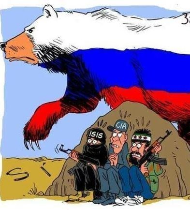 Latuff's cartoon on catalytic Russia's intevention in Syria